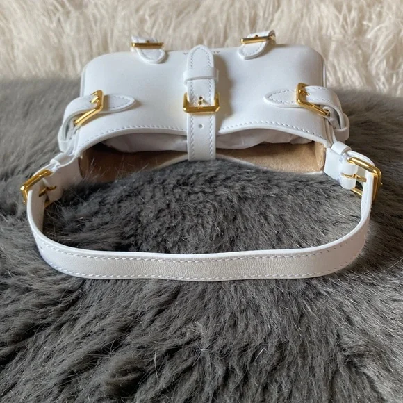 💎Altuzarra💎 NWT Mini Play Leather Baguette Bag, Optic White